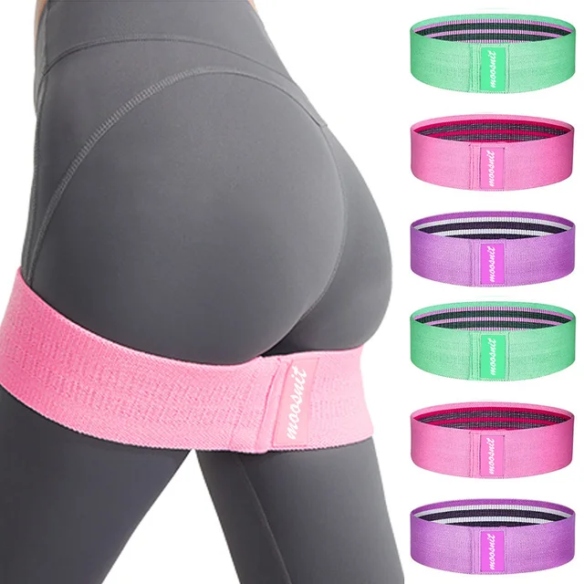COYOCO-Bandas de resistencia para hacer ejercicio en casa, expansor elástico de tela para Fitness, para glúteos y cadera, equipo de entrenamiento