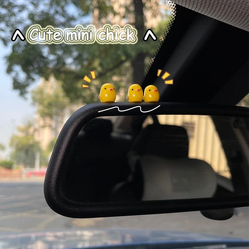 

Car 5/10/20PCS Cute Mini Chicken Ornaments Car Interior Decoration Auto Rearview Mirror Dashboard Woman Man Gift Car Accessories