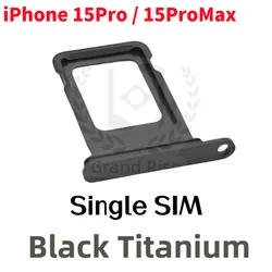 Universal Card Tray for SIM Holder Slot Replacement - Single/Dual SIM Card Adapter (15PM Single Black)