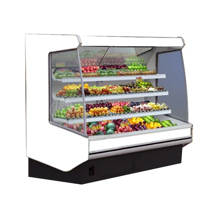 

High Quality Vegetable Dairy Energy Fruit Drink Refrigerated Display Open Chiller Fridge Display Cooler