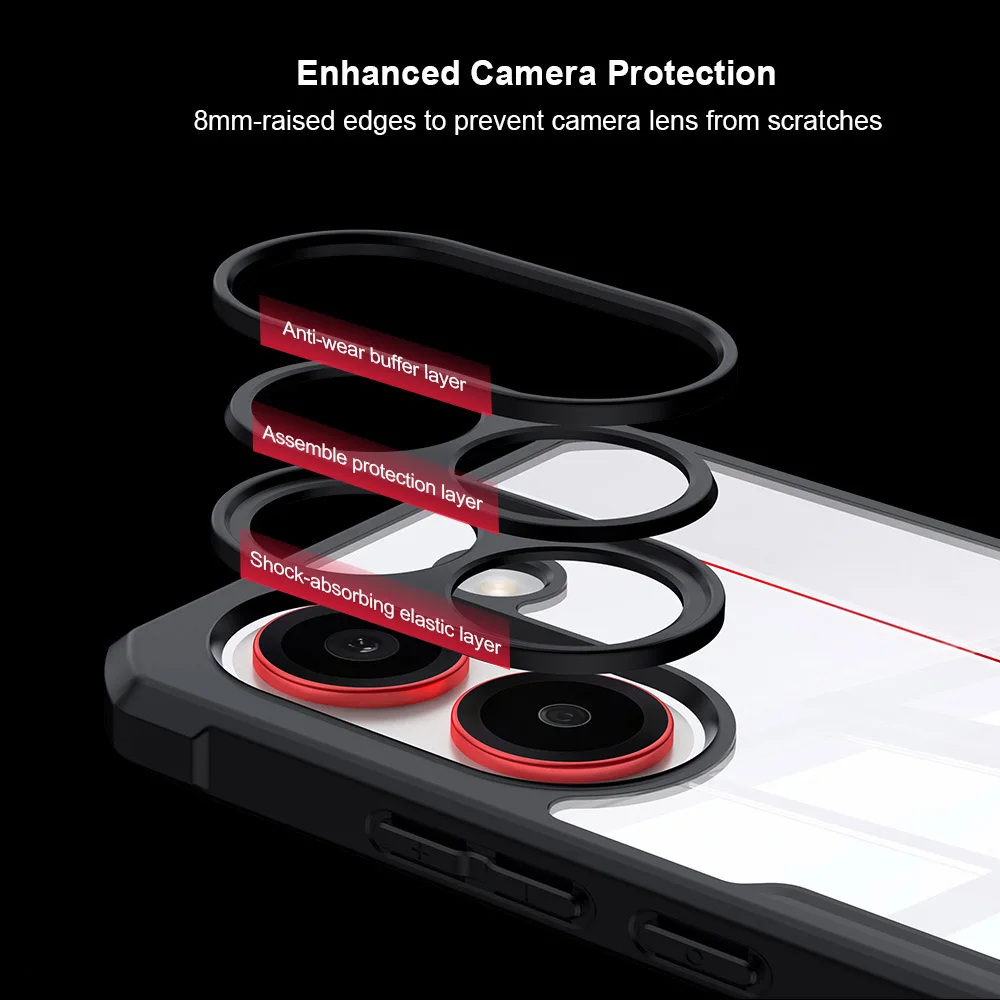 Shockproof Hard Back Acrylic Phone Case - Durable Protective Cover