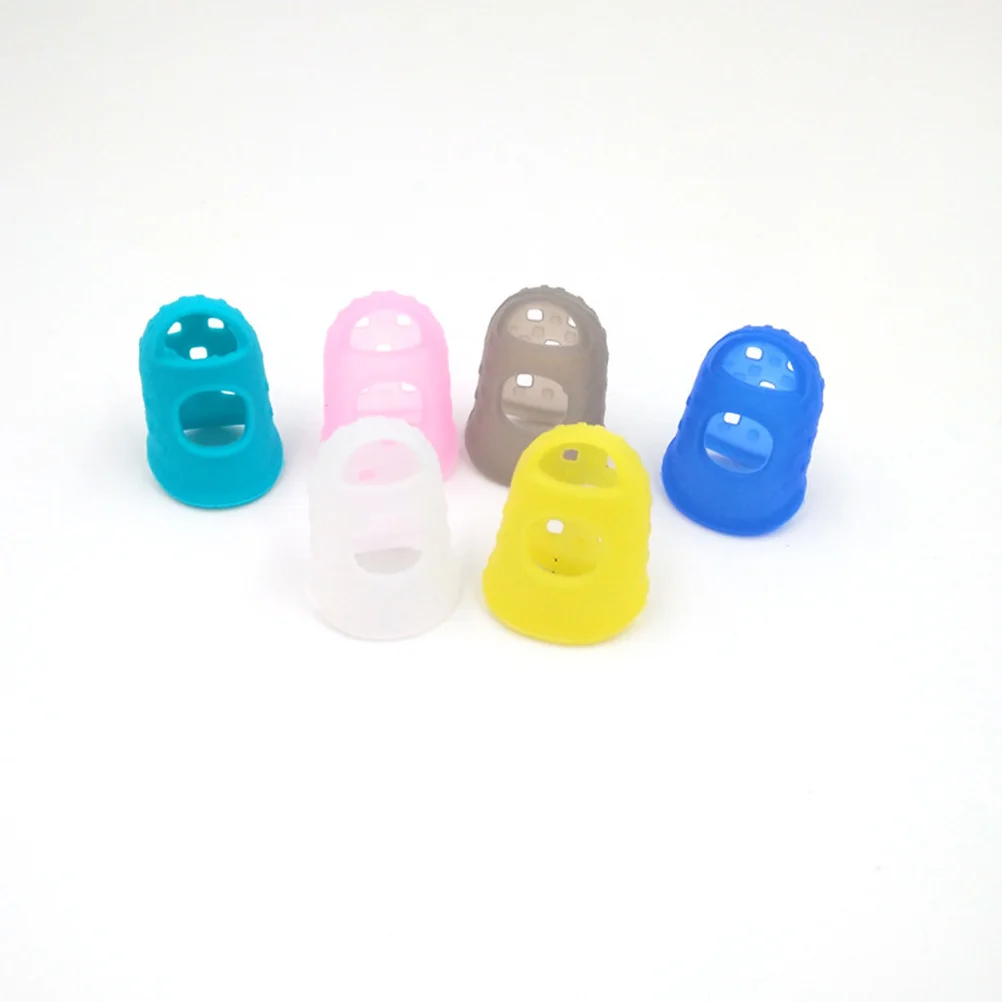 

Durable Guitar Fingertip Protectors Silicone Finger Guards For Ukulele Beginner Handguard Finger Cover Color Random