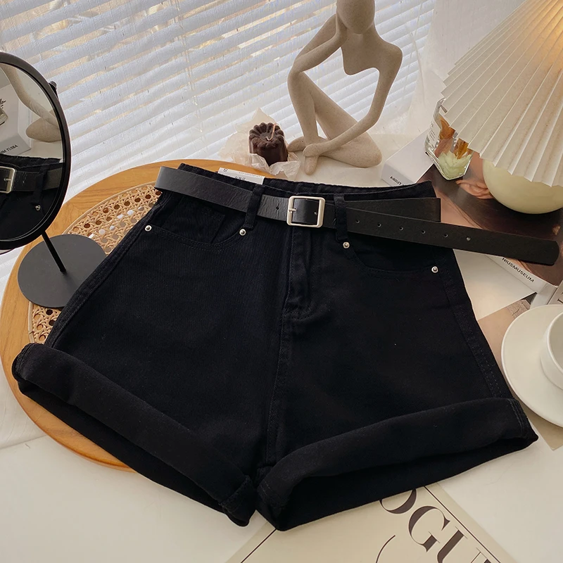 keiki kona shorts Ashgaily 2022 New High Waist female Fashion Casual Summer Cool Women Denim Shorts Wide Leg Hollow Out Plus Size Jean Shorts leather shorts
