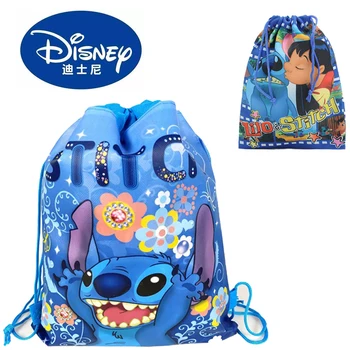 애니메이션 디즈니 릴로 & 스티치 부직포 드로스트링 백, 스티치 파티 장식 선물 가방, 어린이 생일 파티 베이비 샤워 용품 선물