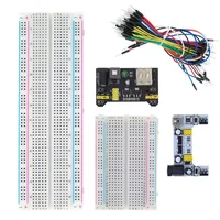 MB-102 Breadboard 400 830 Points Solderless PCB Prototype Board MB102 Power Module 65 Flexible Jumper Wires Test Develop DIY Kit