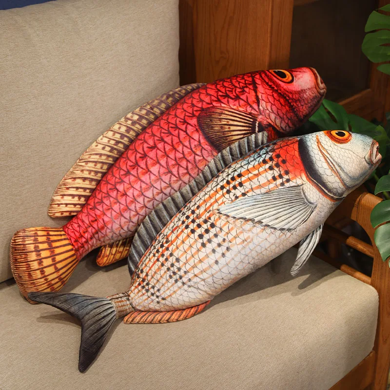 Soft Marine Fish Plush Toy Pillow Stuffed Animal Cushion
