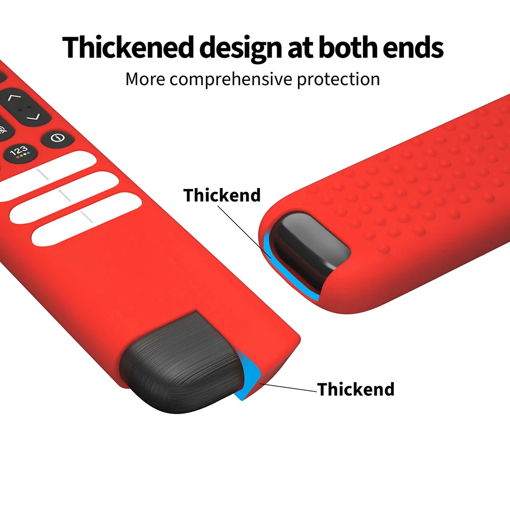 Silicone Cover with Lanyard Protective Case Anti Slip Television Remote Cover for TCL RC813 RC902V RC923 Remote Control