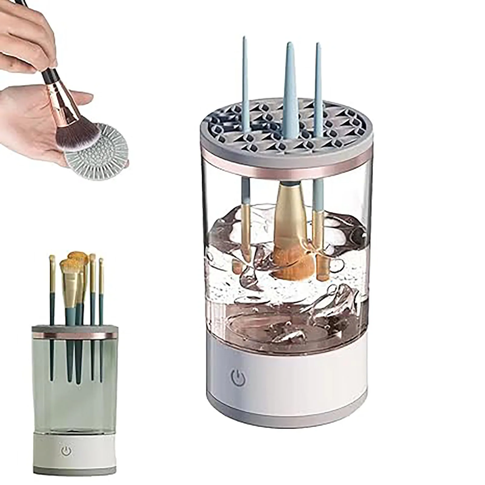 

Portable Automatic Cosmetic Brush Cleaner USB Rechargable Make Up Brush Cleaning Device for Women Girls Christmas and