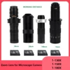 Adjustable Magnification 130X 150X 180X 42/50mm Microscope Lens Zoom C Mount Lens For HDMI VGA USB Digital Microscope Camera 1