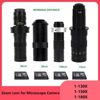 Adjustable Magnification 130X 150X 180X 42/50mm Microscope Lens Zoom C Mount Lens For HDMI VGA USB Digital Microscope Camera 1