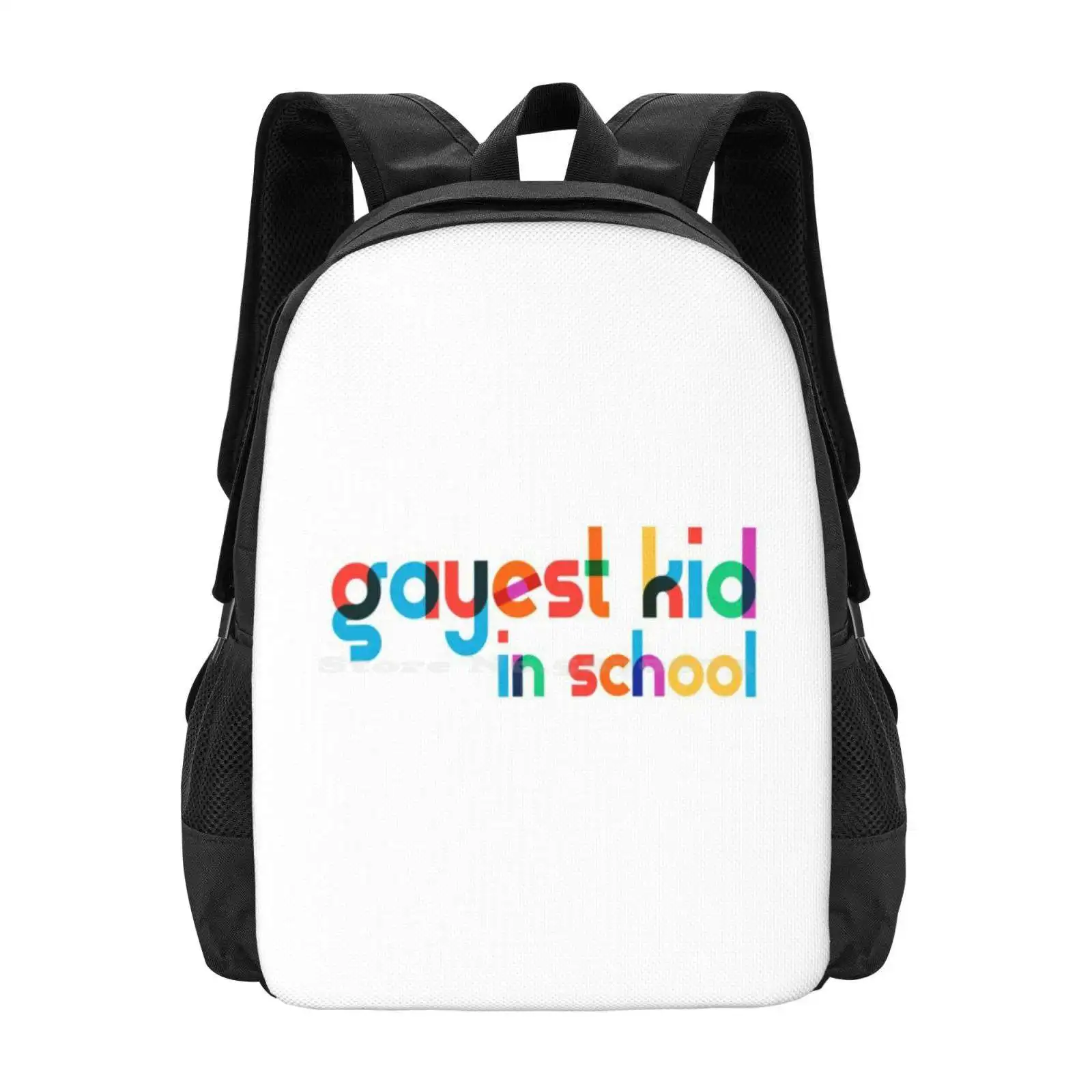 

Gayest Kid In School Teen College Student Backpack Pattern Design Bags Gayest Nick Mullen Stavros Adam Friedland Bug