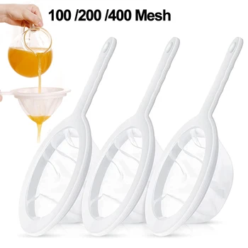 초미세 100 200/400 나일론 필터 메쉬 여과기, 체 스푼, 두유 주스 커피 여과기, 주방 가제트 소쿠리