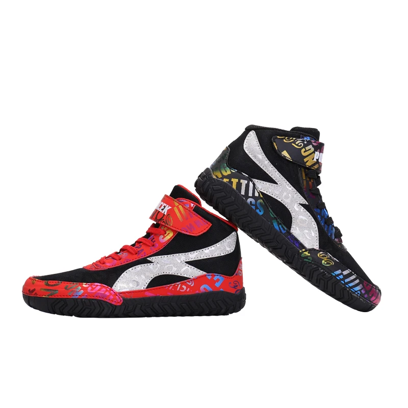 Kids Boxing Shoes Wrestling Rubber Outsole Indoor Outdoor Sports Size 27-39 Mesh Footwaring Durable Professional