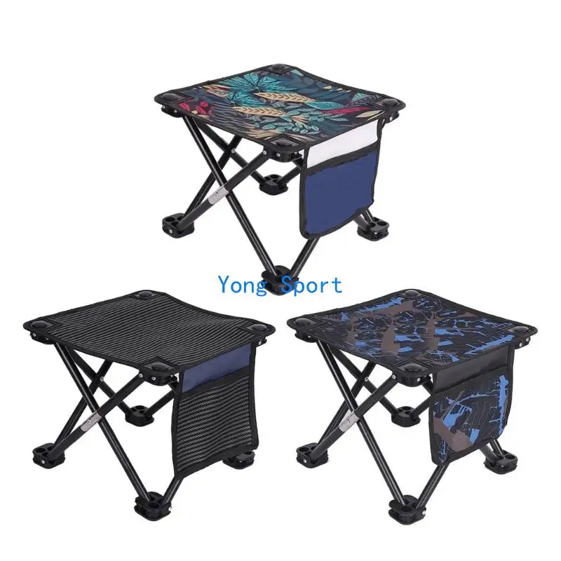 CNDY Compact Outdoor Folding Stool Lightweight Little Chair Portable Camping Stool Foot Rest Comfortable Easy to Carry