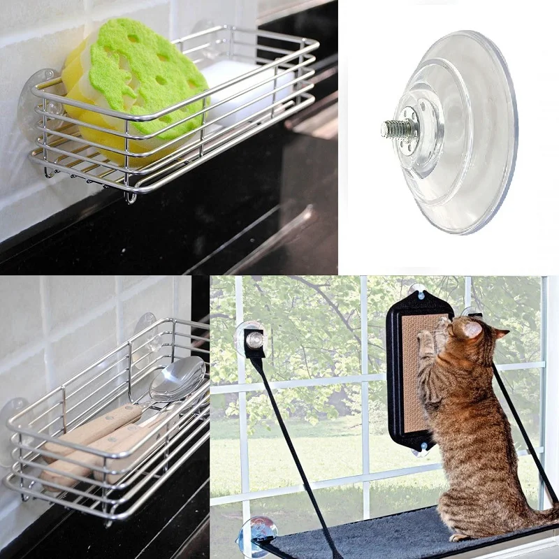 Upgraded Large Suction Cup with Screws 3.54"/90mm Suction Pads 5Pcs Sucker with M8 Screw Extra Strong Adhesive Suction Holder 2