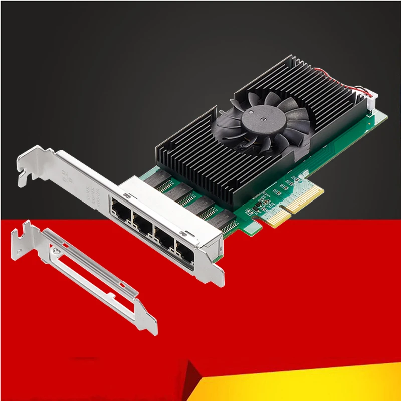 NEW PCI Express Network Card PCIe x4 to 4 Port RJ45 10/100/1000M/2.5G