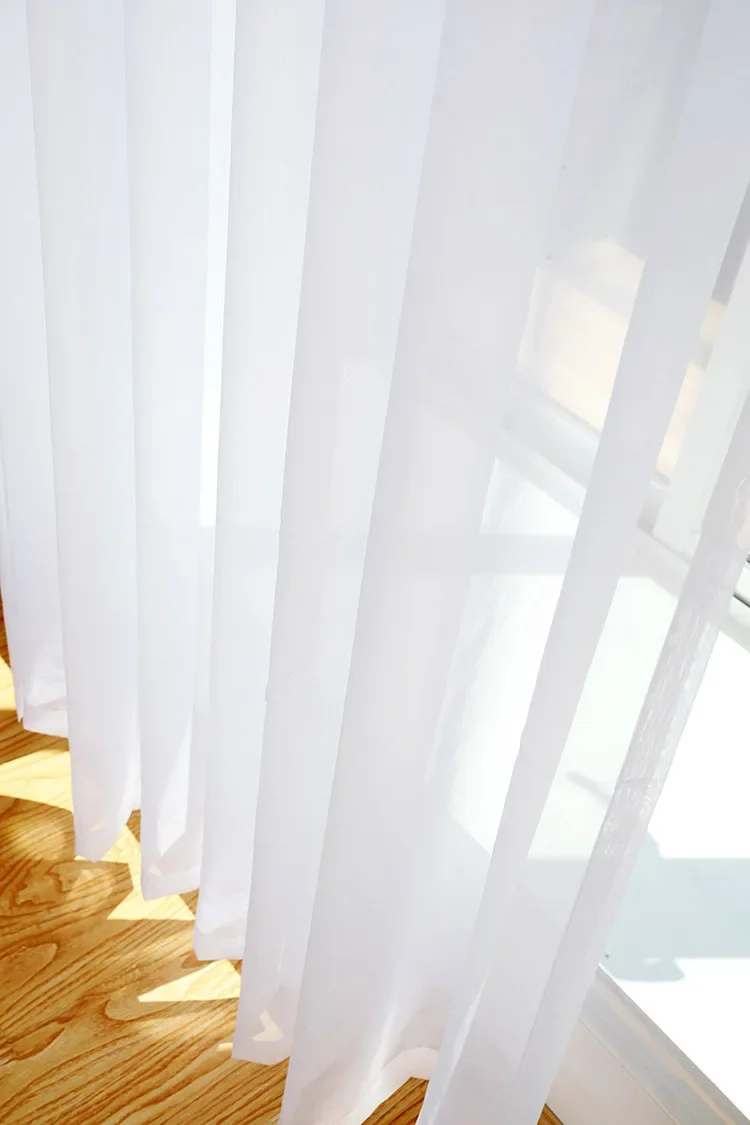 Weiße durchsichtige Vorhänge in Sondergröße für Wohnzimmer, Fenster, transparenter Tüll-Vorhang, Hochzeitsvorhänge, Heimdekoration