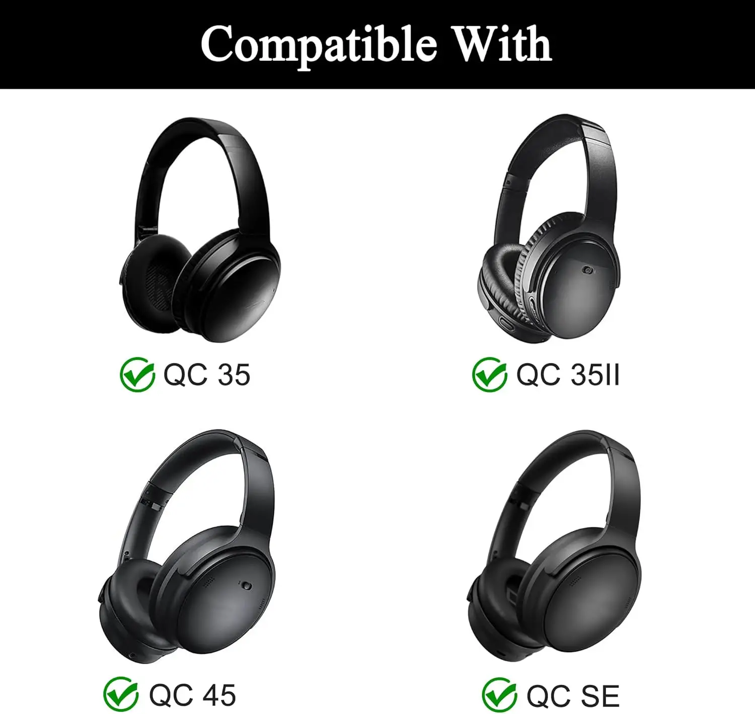 Replacement Headband for Bose Quietcomfort 35 Snap On Design Headband Pads for QC45 QC35II QC35 Headphones Easy Installation