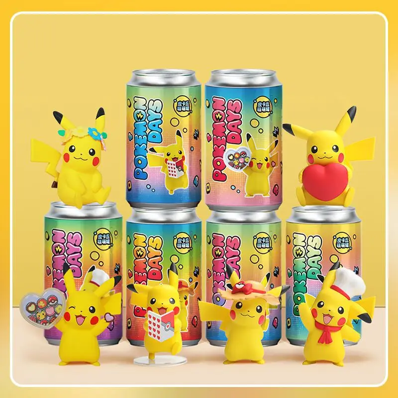 

Pokemon Cute Pikachu Figure Toys Movie Anime Figures Pikachu Model Pokemon Action Figures Cans Doll Kids Toy For Children Gifts