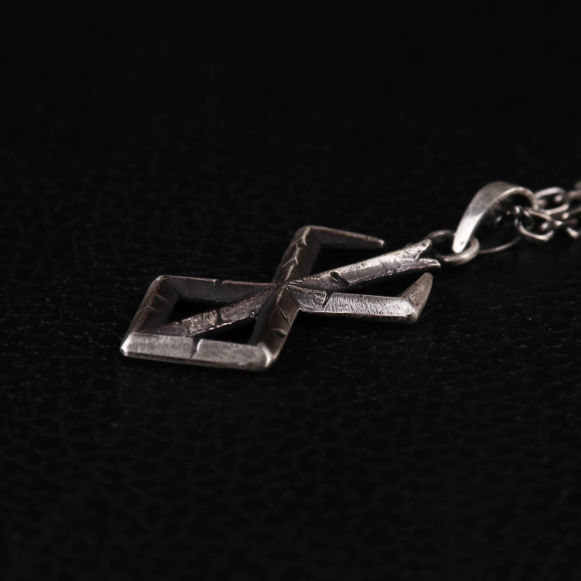 4cm Handmade 925 Sterling Silver Sacrifice Necklace Brand of Sacrifice Pendant LARP Jewelry Gift For Him