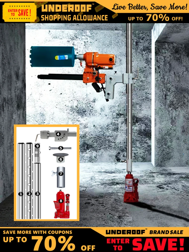 UNDEROOF Drilling Rig Hydraulic Lift Arm Lifter For Concrete Diamond