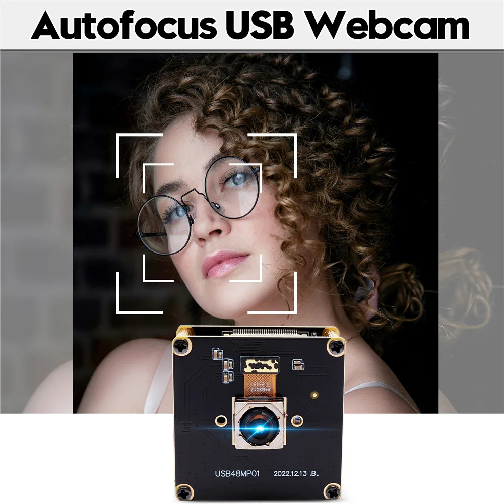ELP 고속 자동 초점 HD 48MP USB 카메라 모듈, 무료 드라이버, 산업 검사 이미지 카메라, 의료 이미지 분석, 200ms