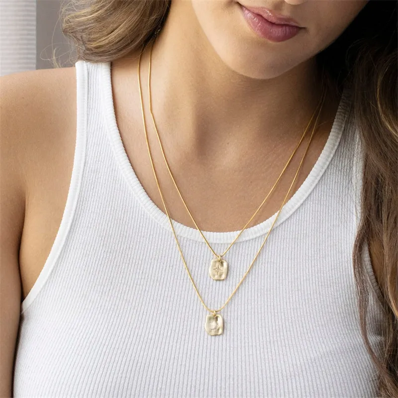 

Женское ожерелье с подвеской в виде Луны и звезды