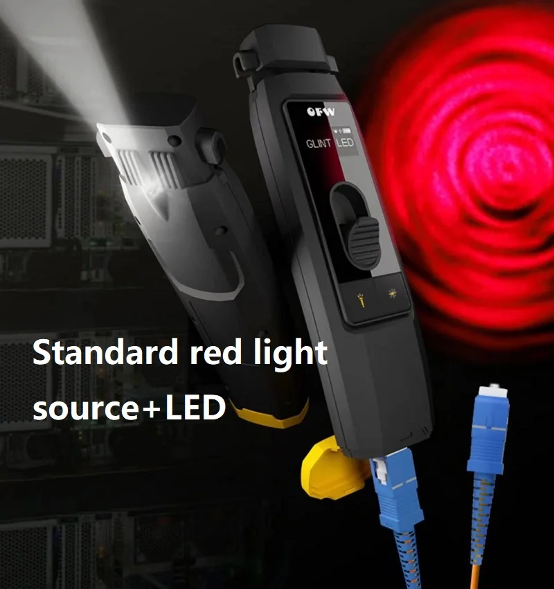 OFW-Detector de fibra FTTH en vivo, identificador de fibra óptica con localizador Visual de fallas, luz LED, 700-1700nm, SM MM, 10KM