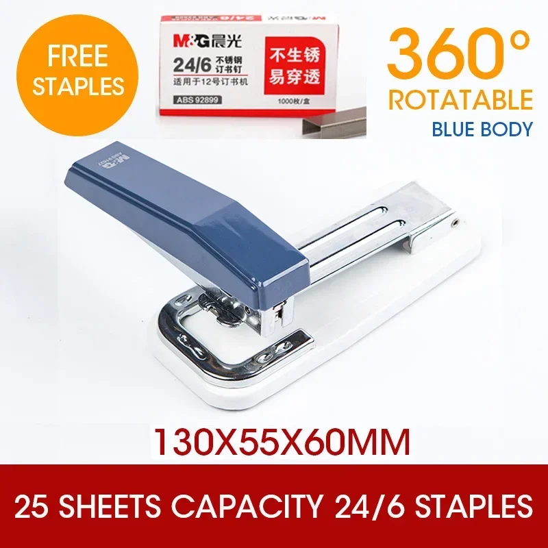 

Effortless Machine Paper Binding Stapler Stapling Office Book Supplies Sheets Accessories School Staples Stationery 25/50/70