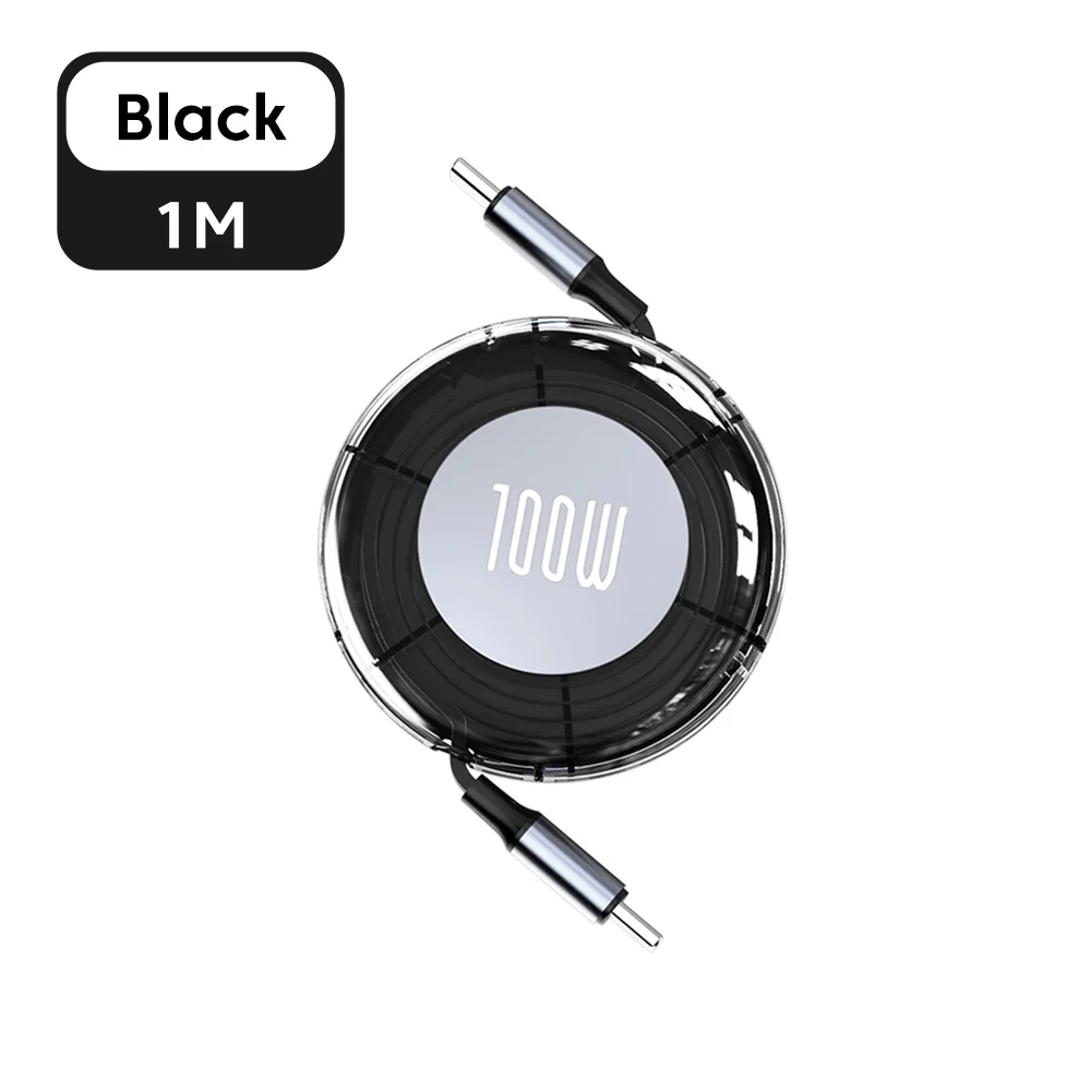 Retractable USB-C Cable - PD100W Fast Charging & Data Cord