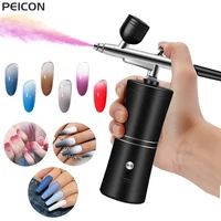 Airbrush Nail With Compressor Portable AirBrush Compressor Kit For Nails Art Paint Cake Crafts Air brush Compressor Nails Spray 1