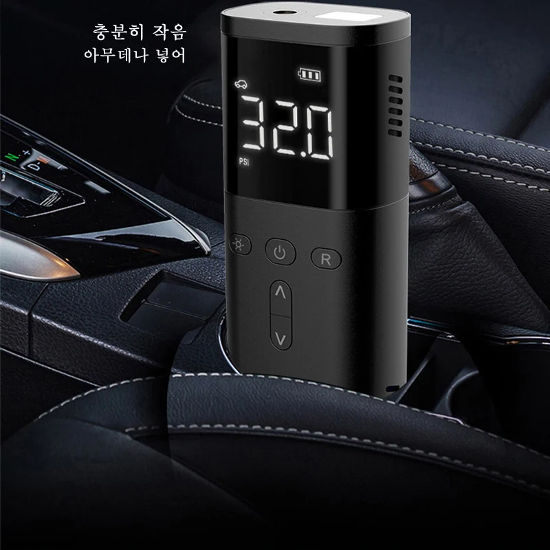 EAFC 무선 자동차 타이어 팽창기 충전식 미니 전기 공기 압축기 풍선 공기 펌프 LED 램프 보조베터리 기능