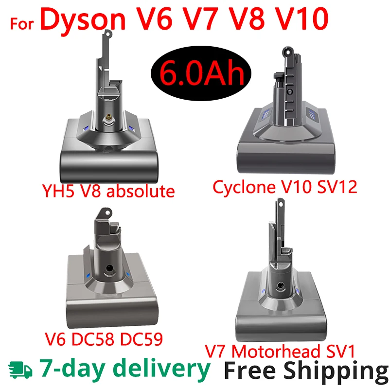 Batteria Yh5 Per Batteria Dyson V6 V7 V8 V10 Sv10 Sv11 Sv12 Sv09 Batteria Per Aspirapolvere Batteria Dc58 Per Batteria Sony