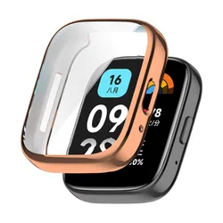 Enhanced TPU Screen Protector Cover for Smart Watchband Cases (Rose Gold)