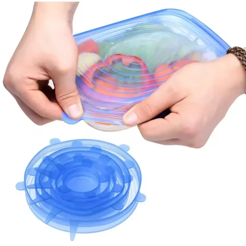Food Silicone Cover Housewares Kitchen Storage and Organization Fresh-keeping Sealable Bowl Elastic Packaging Lid Lids for Cans