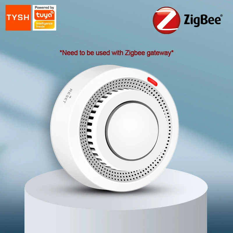 

TYSH Zigbee/WiFi Smoke Sensor Alarm Fire Protection Tuya Smoke Detector Smokehouse Combination Fire Alarm Home Security System