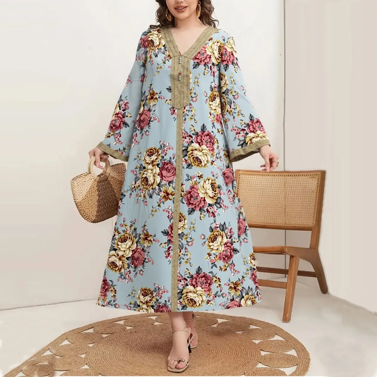 Dresses Eid Women 2025 Abaya Flower Print Muslim Party Dress Vestidos Dubai Arab Long Robe Ramadan Morocco Caftan Vestido Abayas 15 Dresses Eid Women 2025 Abaya Flower Print Muslim Party Dress Vestidos Dubai Arab Long Robe Ramadan Morocco Caftan Vestido Abayas
