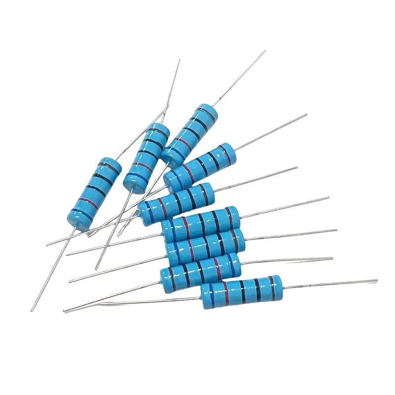 10PCS 5W metal film resistor 1% color ring 1K2K 10K 100 ohms 120 ohms 22K 220 4.7K 470 1M metal film resistors