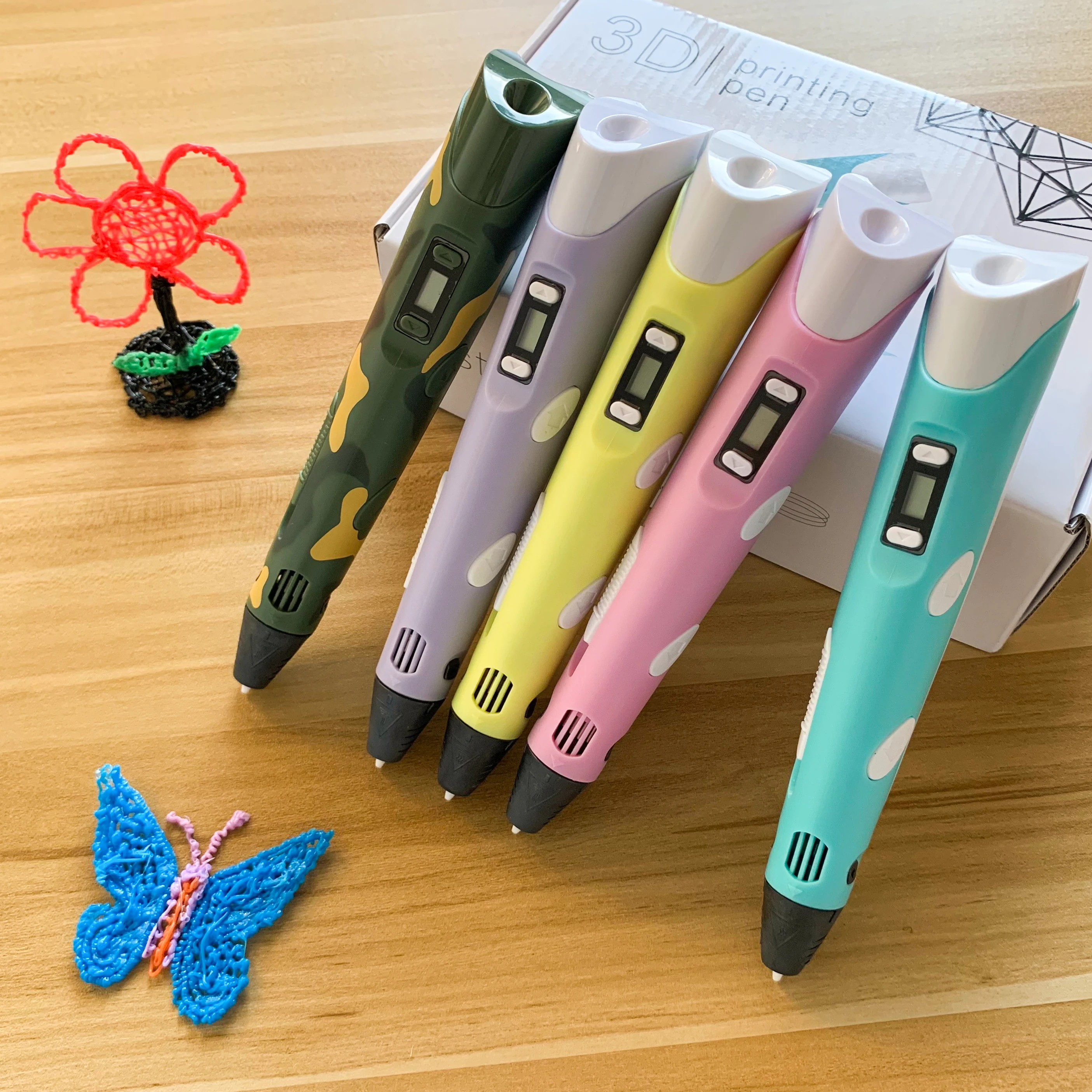 3D 펜, 3D 프린팅 펜, DIY 펜, 무료 PLA 필라멘트 리필, 어린이 드로잉 완구, 여아 및 남아용 크리에이티브 선물