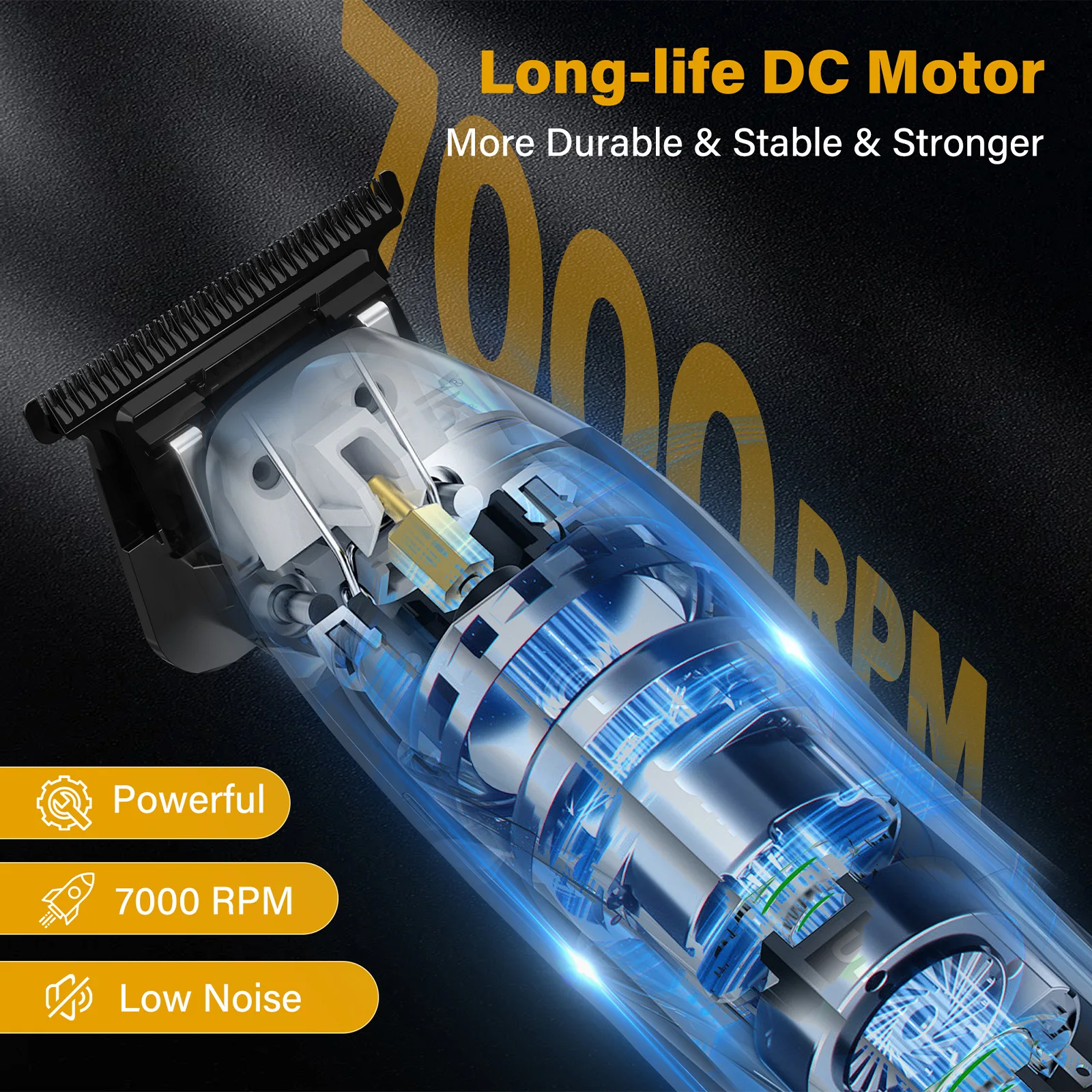 VGR مكينة حلاقه رجالي ماكينات قص الشعر مُحسّنة كهر...