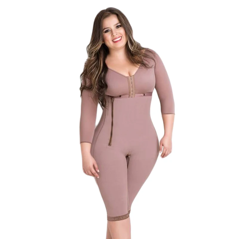Full Body Fajas Shaper Tummy Control Women Corset Post-Surgical Girdle with Side Closure Women Daily Life Use Double Compression