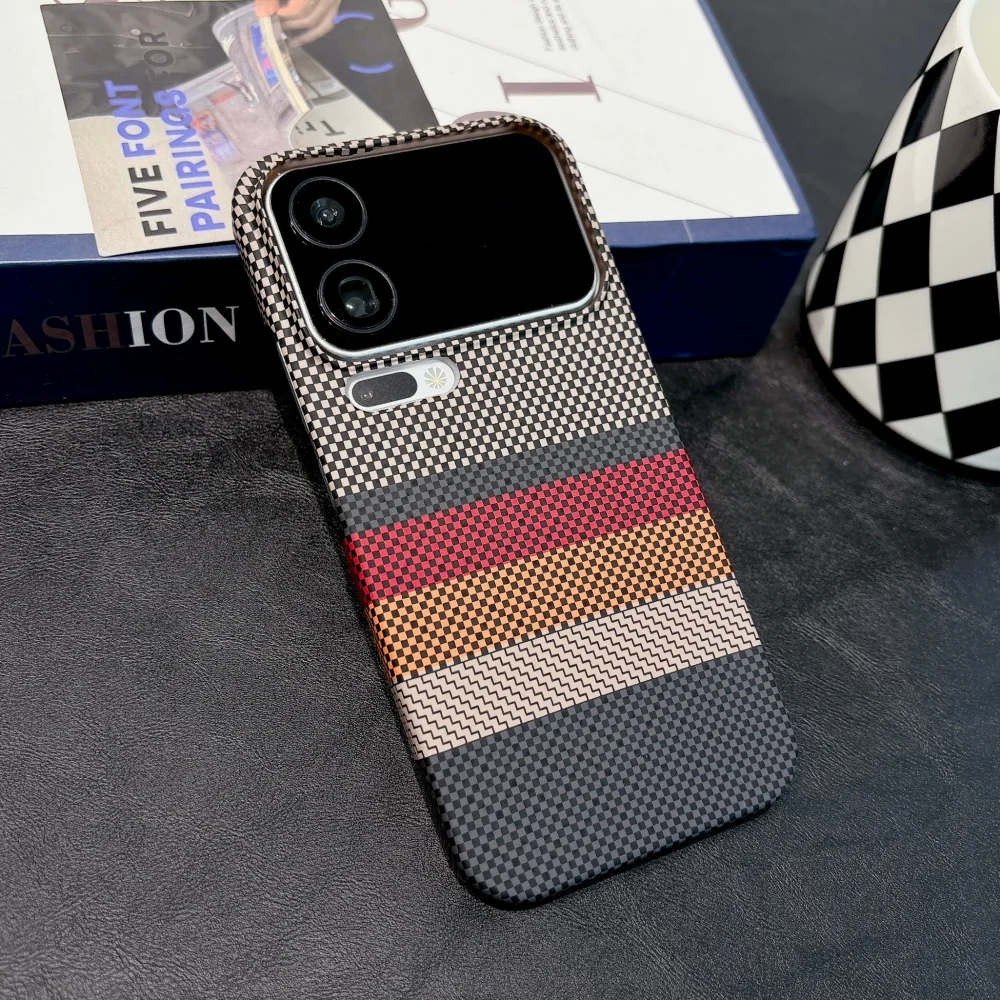 Luxury Carbon Fiber Texture Wireless Charging Magnetic Phone Case