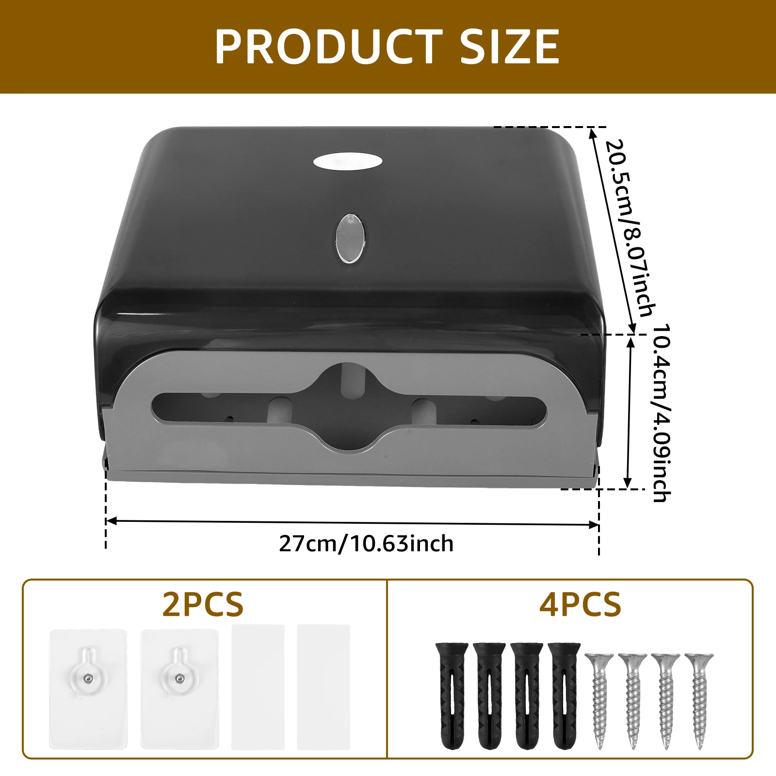 Wall Mount Toilet Paper Dispenser Punch Free Toilet Tissue Drawer Box Paper Towel Holder for Bathroom Restroom Kitchen Supplies 4