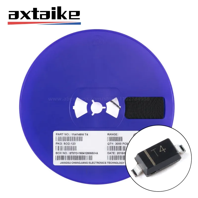 3000 Pz 4148 Ll4148 1 N4148 1 N4148W 1 N4148Ws 1 N4148Wt T4 Ll34 1206 0805 0603 Sod80 Sod123 Sod323 Sod523 Smd Diodo Di Commutazione