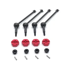 Metal Upgrade Front and Rear Propshaft 12mm Adapter For WLtoys 144001 144002 144010 124016 124017 124018 124019 RC Car Parts