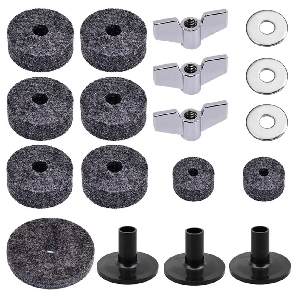 Cymbal Sleeve Cymbal Felt Washer Standard Size Wing Nuts Drum Stand Felt Anti-skid Gasket Drum Set Felts Replacement Parts