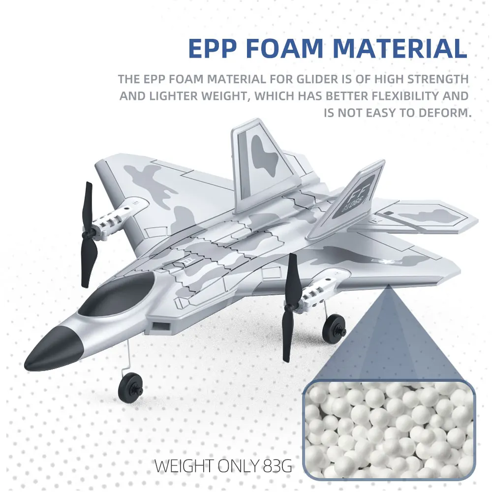 BM16 F22  RC Foam Plane 4 Channels 6G Auto Stabilization with 720P Camera Remote Control Airplanes Aircraft Toys for Children 2