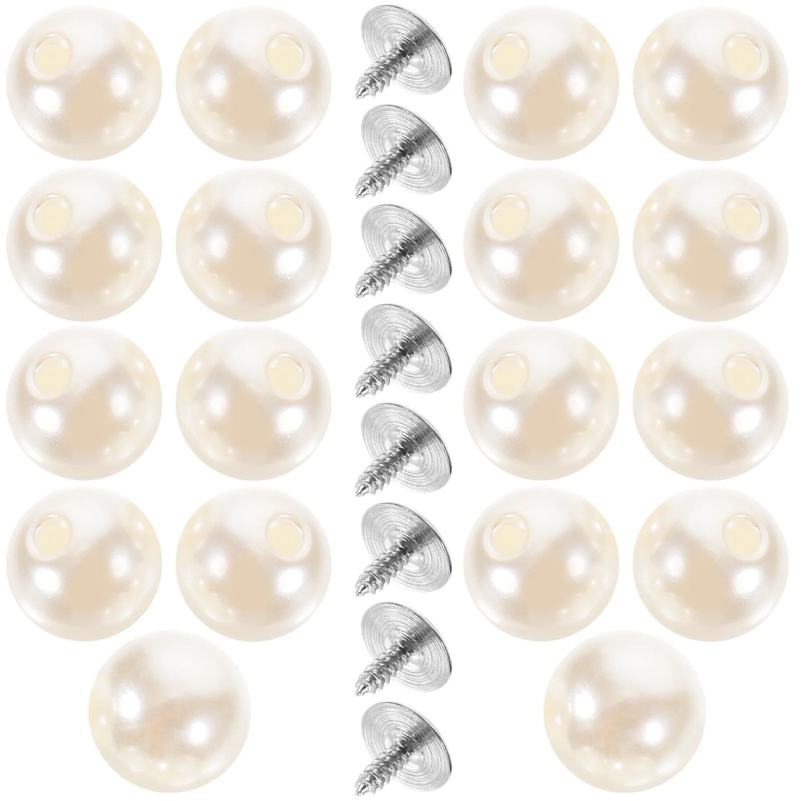

50 Pcs Pearl Buttons Hand-made Bathroom Decorations Plastic Clothing Shoes Hats