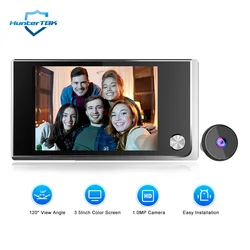 HD Digital Door Viewer with 3.5 - Inch LCD Screen and 120° Wide - Angle Lens (Silver)