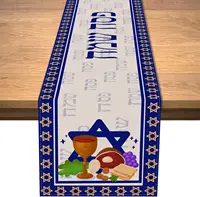 Happy Passover Linen Table Runners Dresser Scarves Table Decor Farmhouse Dining Table Runners Holiday Party Jewish Decorations 1